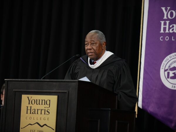 Hank Aaron at YHC Commencement