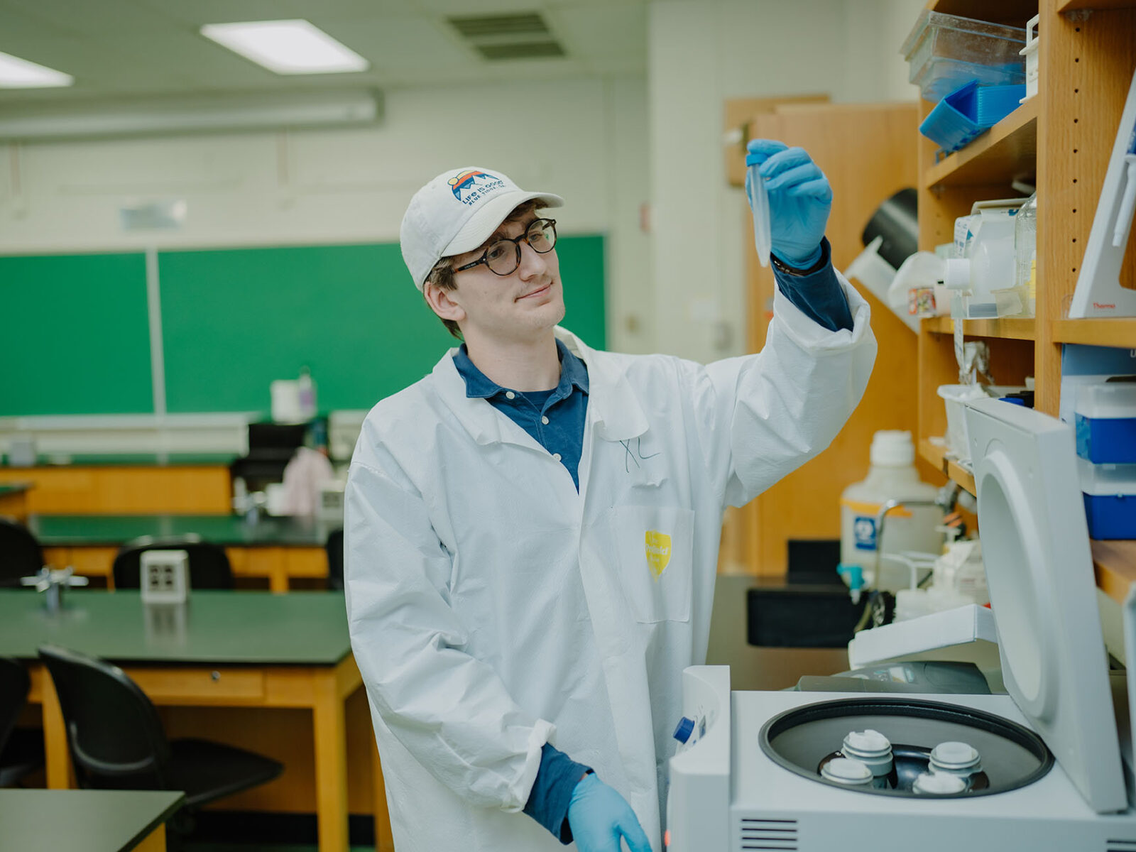 a person in a lab coat