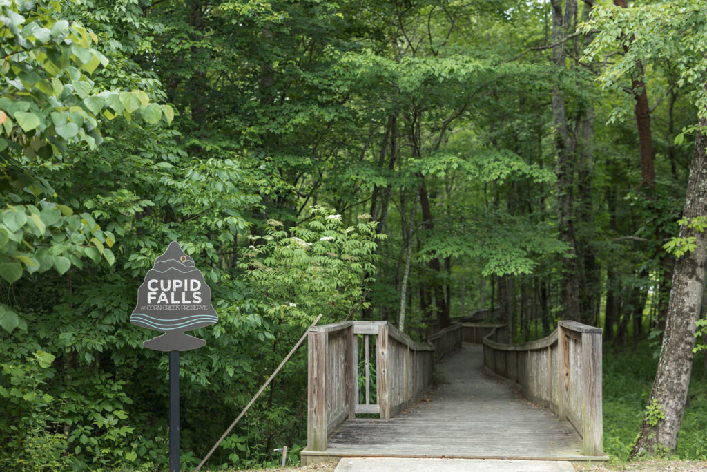 Entrance to Cupid Falls on YHC Campus