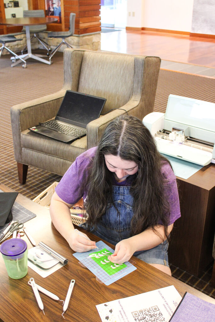 a girl with long hair