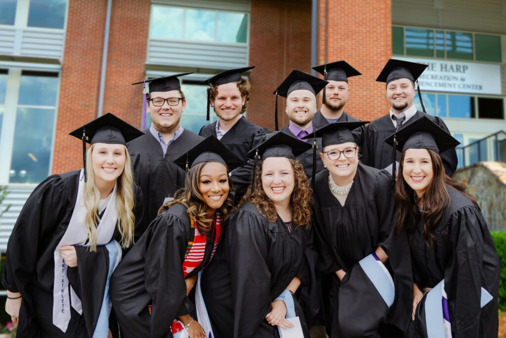 Group of grad students posed for photo