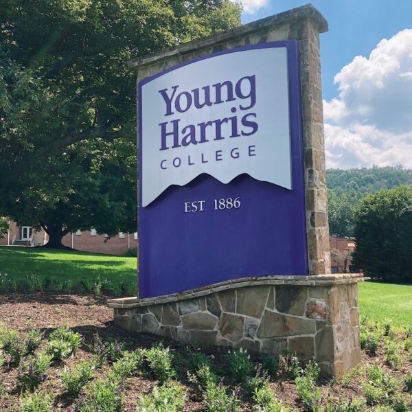 Young Harris College Sign