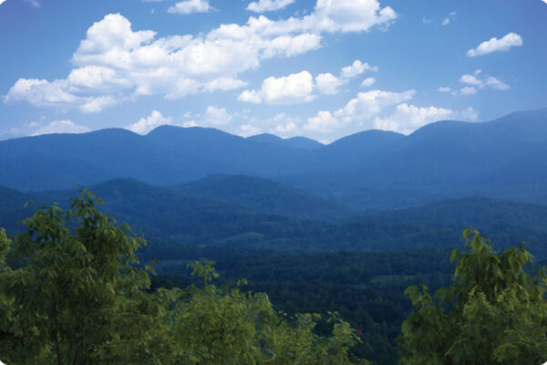 a view of a mountain range